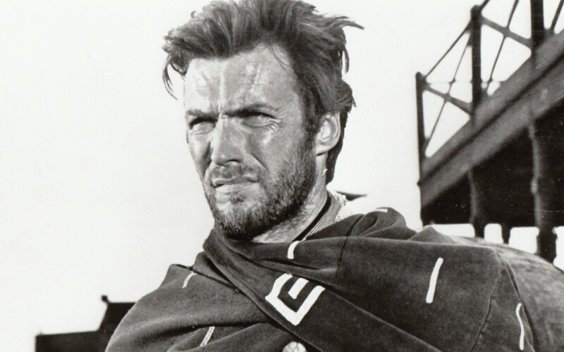 A publicity photo of Clint Eastwood for the movie A Fistful of Dollars, released in 1964.