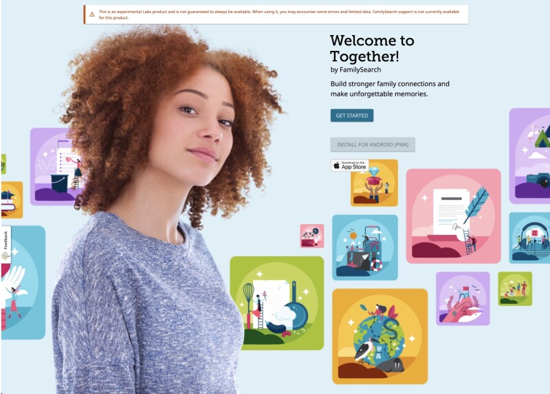En beskrivelse av Sammen av FamilySearch