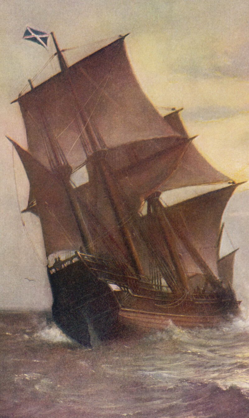 Mayflower ship painting