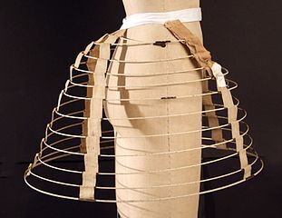 An American cage crinoline from the 1860s.