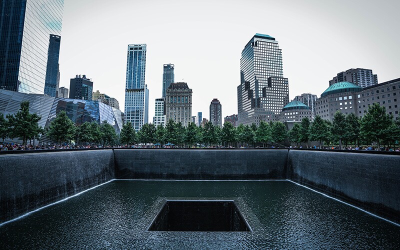 9/11 memorial where the World Trade Center stood
