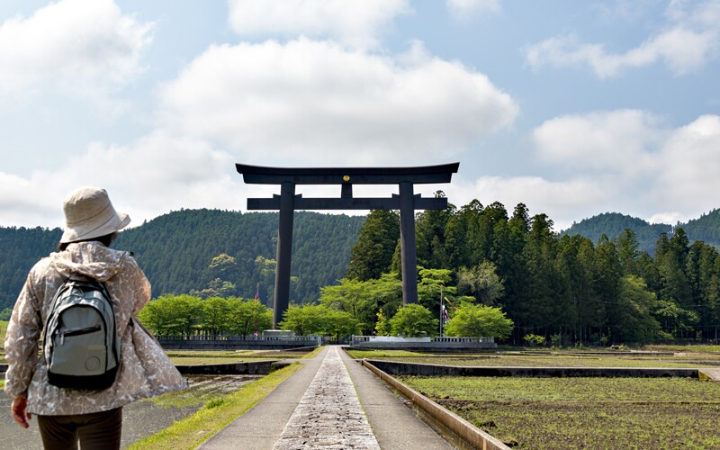 A woman on a Japanese pilgrimage