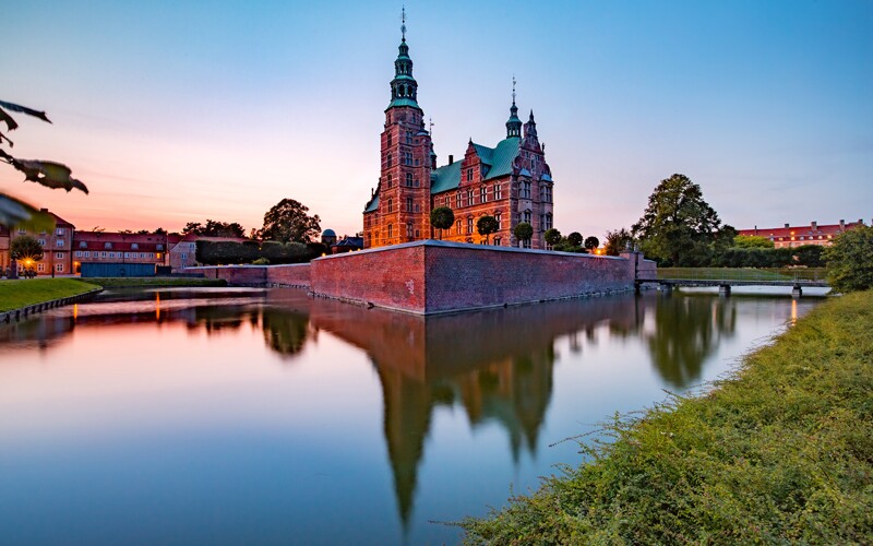 Rosenborg Castle at sunset
