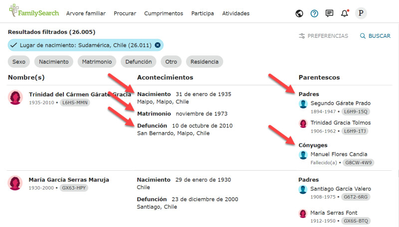 Los resultados de búsqueda muestran una vista de Cuadro Fijo donde la información de un resultado se agrupa más cerca y se puede hojear más fácilmente.