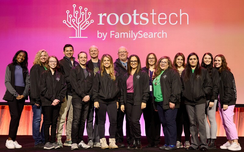 Picture of RootsTech staff at the RootsTech 2023 conference.