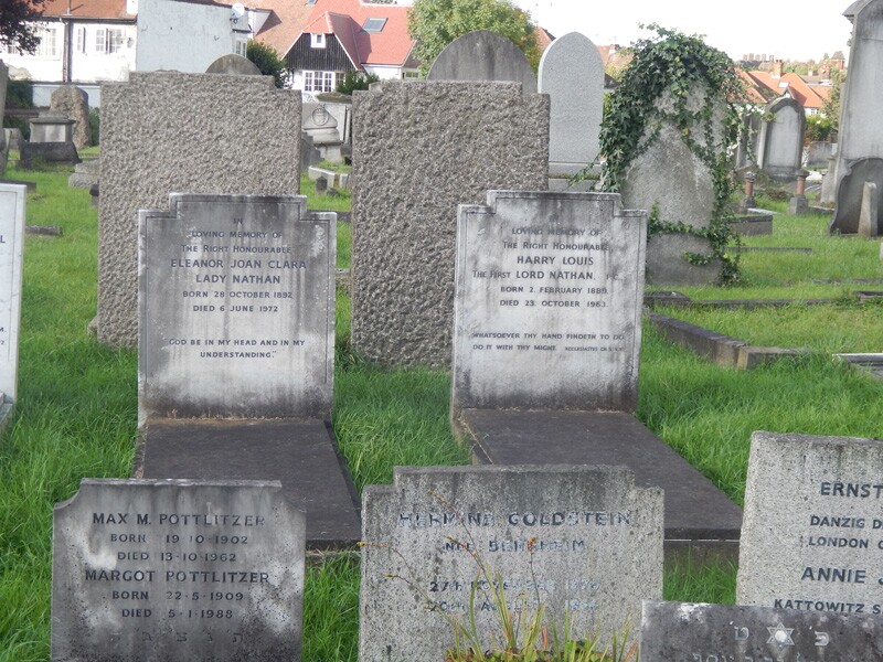 The Ashkenazic side of Hoop Lane Cemetery