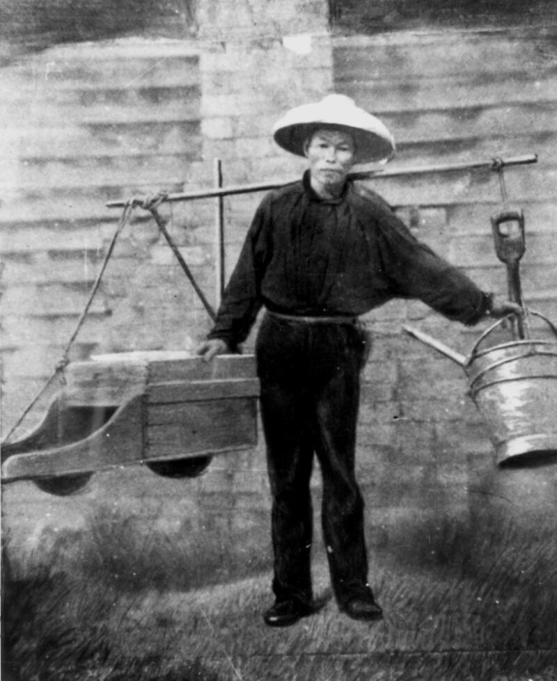 圖片說明:澳洲昆士蘭的華裔淘金者,1860年代。