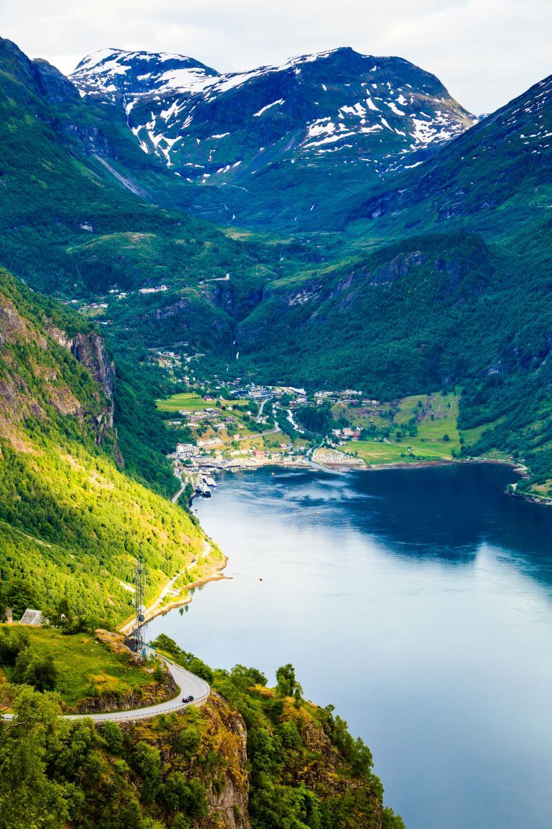 A view of Geirangerfjord in Norway