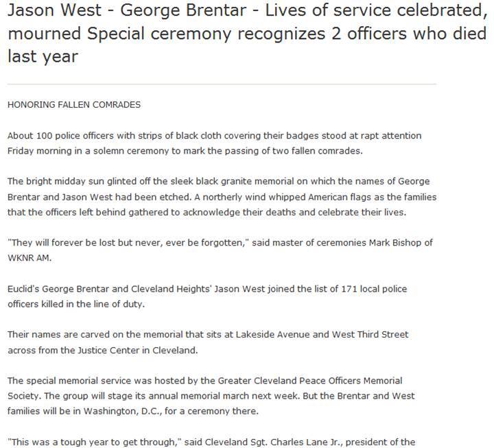 Obituary from Plain Dealer