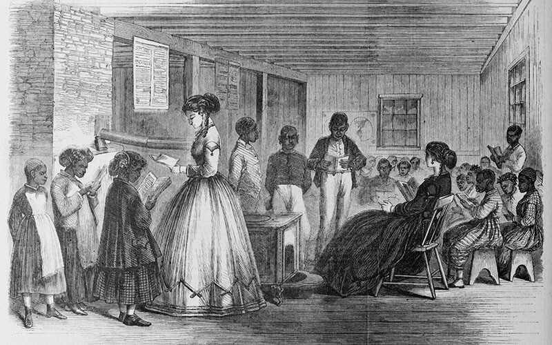 a school run by the freedmen's bureau.