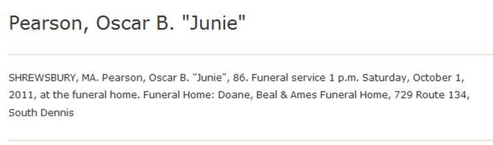 Obituary from Worcester Telegram and Gazette