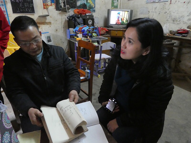 Sannie with her family's jiapu