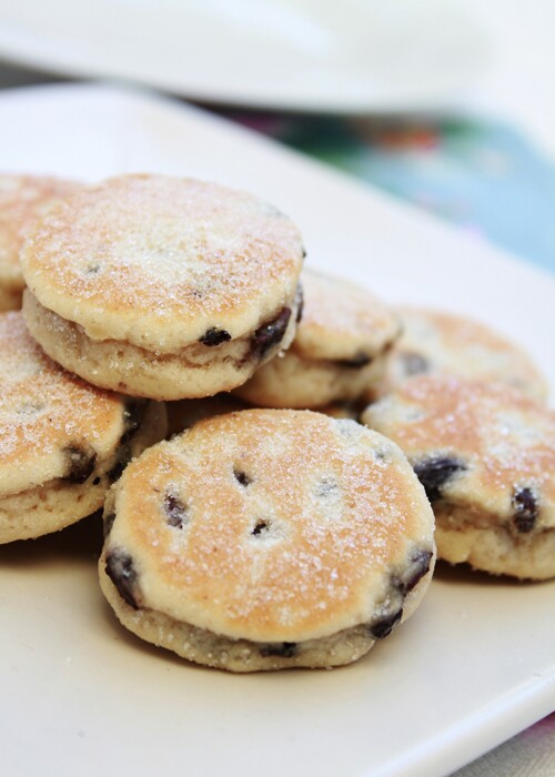 welsh cakes on a tray.