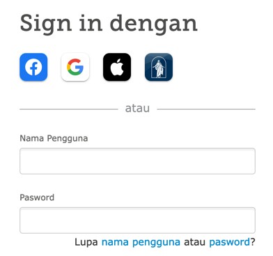 Tangkapan layar opsi sign in di FamilySearch.org