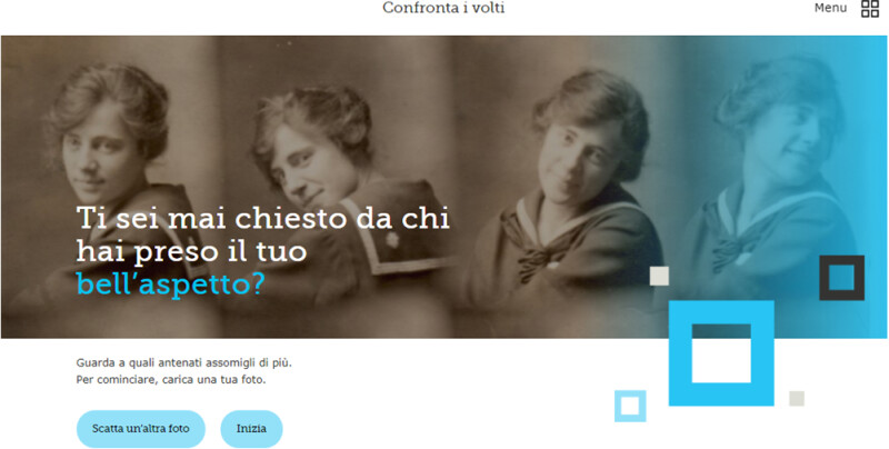 la funzione confronta i volti di familysearch