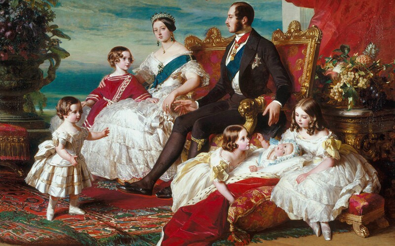 a painting of queen victoria and the royal family